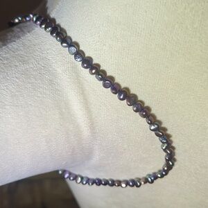 Dark Freshwater Pearl Necklace Baroque Peacock Pearls 17” Organic Pearl Strand